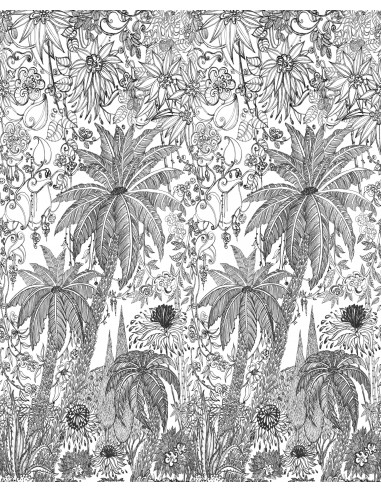 Papier Peint JUNGLE Black & White acheter