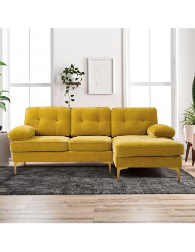 MEROUS Ecksofa, Sofa mit Schlaffunktion, Sofa 3 Sitzer in L Form, Couch Wohnzimmer Polstermöbel Pour