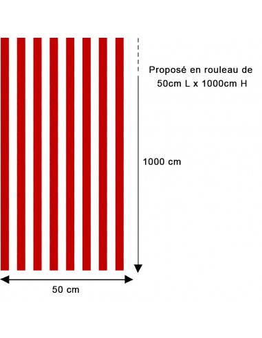 Papier peint rayures fines rouge basket pas cher