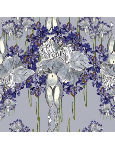 Papier peint floral - Iris Jungle Véritable concentré