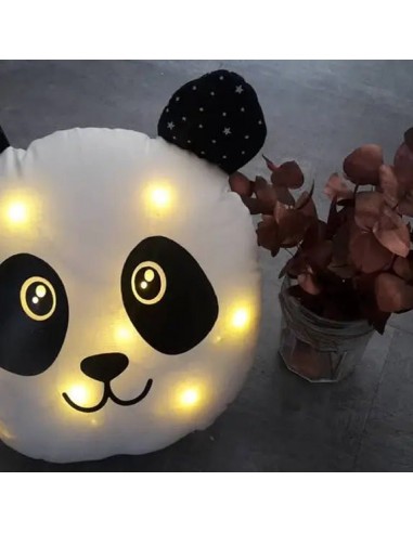 Coussin Lumineux Panda | veilleuse bébé les petits titous En savoir plus