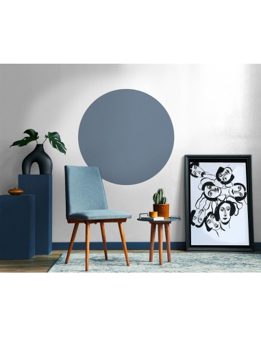 Papier Peint Adhésif Cercle - Bleu Gris 50-70% off 