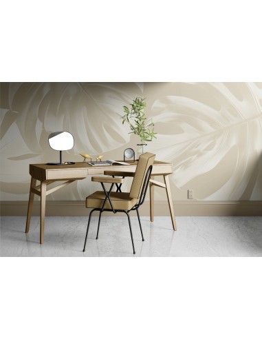 Papier peint végétal Monstera Deliciosa Beige