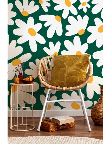 Papier peint panoramique motif marguerite Daisy