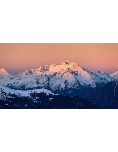 Papier peint panoramique Pink Sky Mountains