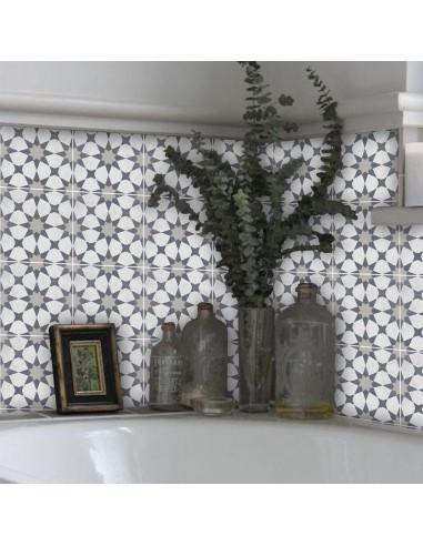 Agadir in Grey Vinyl Tile Sticker