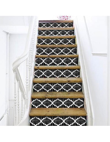 Zahara in Black Stair Riser Stickers