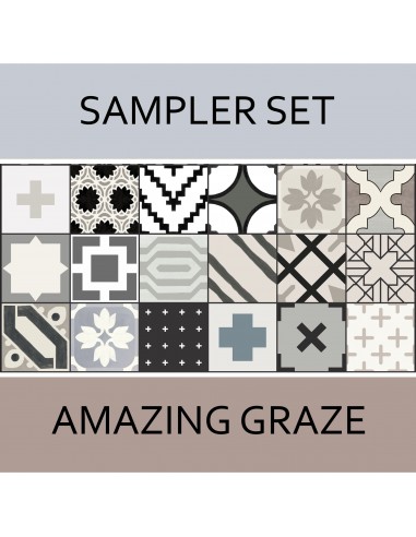 Quadrostyle 18 Amazing Graze Collection Tile Sticker Sampler Set inc. Free Shipping