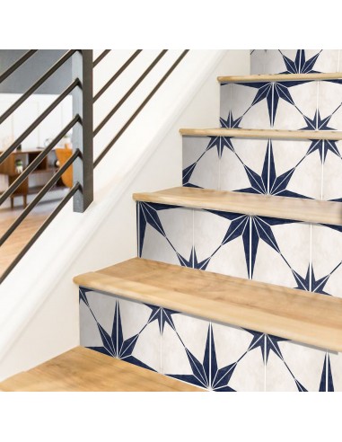 Astra in Navy Stair Riser Stickers