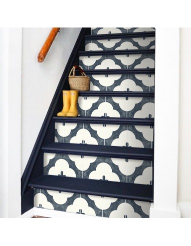 Claude in Navy Stair Riser Stickers