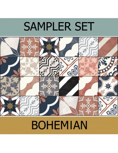 Quadrostyle 24 Bohemian Collection Tile Sticker Sampler Set inc. Free Shipping