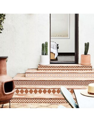 Marrakech Mix Stair Risers in Terracotta