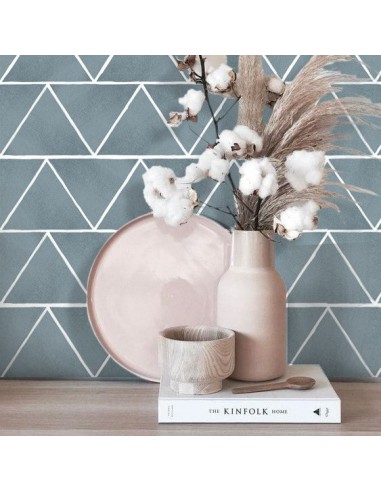 Triangles in Slate Blue Wallpaper