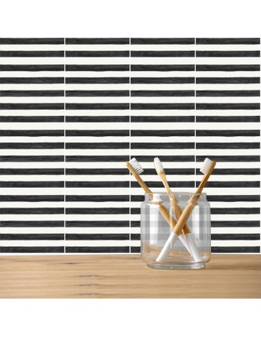 Stripes in Ink Vinyl Tile Sticker