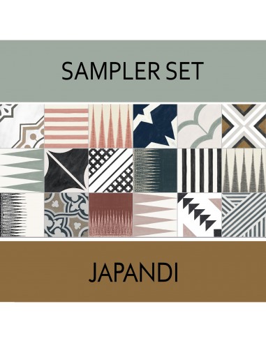 Quadrostyle 18 Japandi Collection Tile Sticker Sampler Set inc. Free Shipping