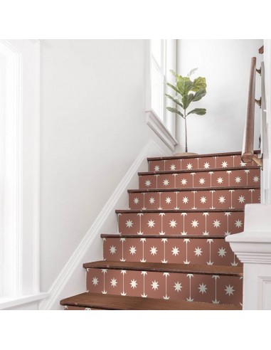 Starry Night in Terracotta Stair Riser Stickers 50% de réduction en Octobre 2024