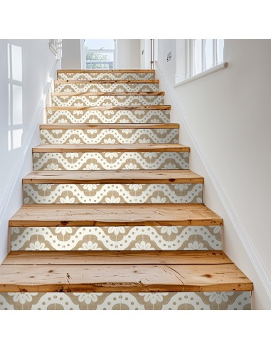 Larkspur in Tan Stair Riser Stickers prix